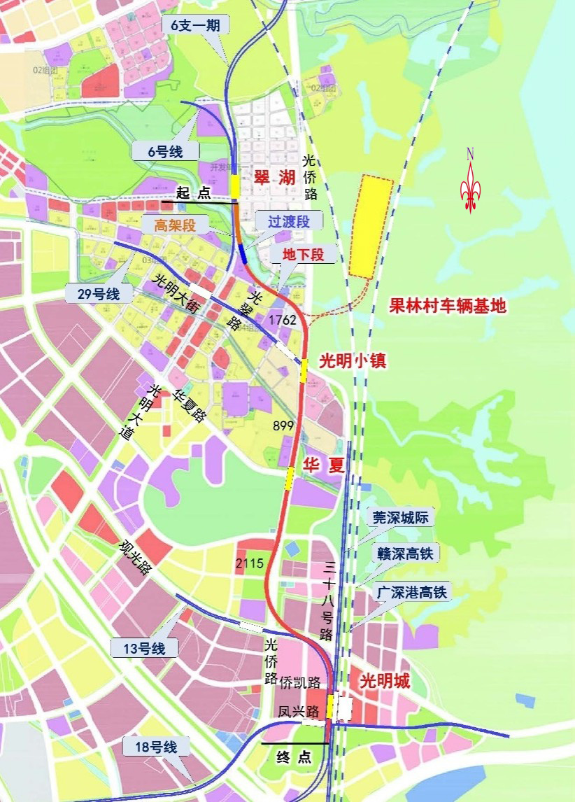 深圳地铁6号线支线二期南延工程建设最新进展消息，线路图+开通时间+站点介绍 - 交通 - 深圳都市圈