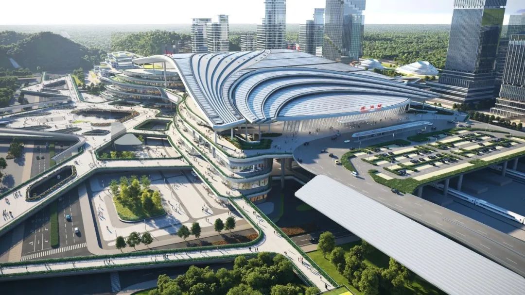 广汕铁路深汕高铁站最新建设进展来了!项目主站房顺利完成钢结构首吊作业 - 交通 - 深圳都市圈